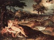 SUSTRIS, Lambert Landscape with Jupiter and Io wt oil painting artist